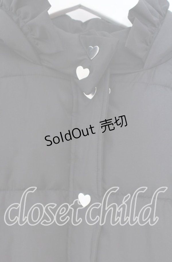 画像2: DearMyLove / 選べるデザイン中綿ハートブルゾン LL〜3L クロ O-25-11-10-068-EL-CO-OW-OS (2)