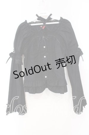 画像: BABY,THE STARS SHINE BRIGHT / 姫袖後ろシャーリングブラウス  クロ×クロ O-25-11-10-076-BA-BL-IG-OS