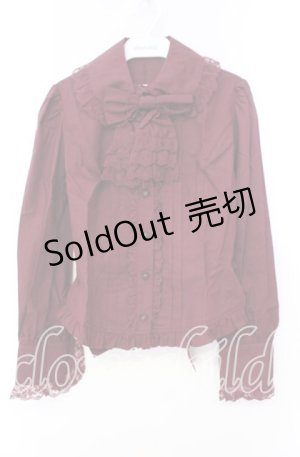 画像: Innocent World / ミルフィーユリボンブラウス Ｓ ワイン O-25-11-10-077-IW-BL-IG-OS