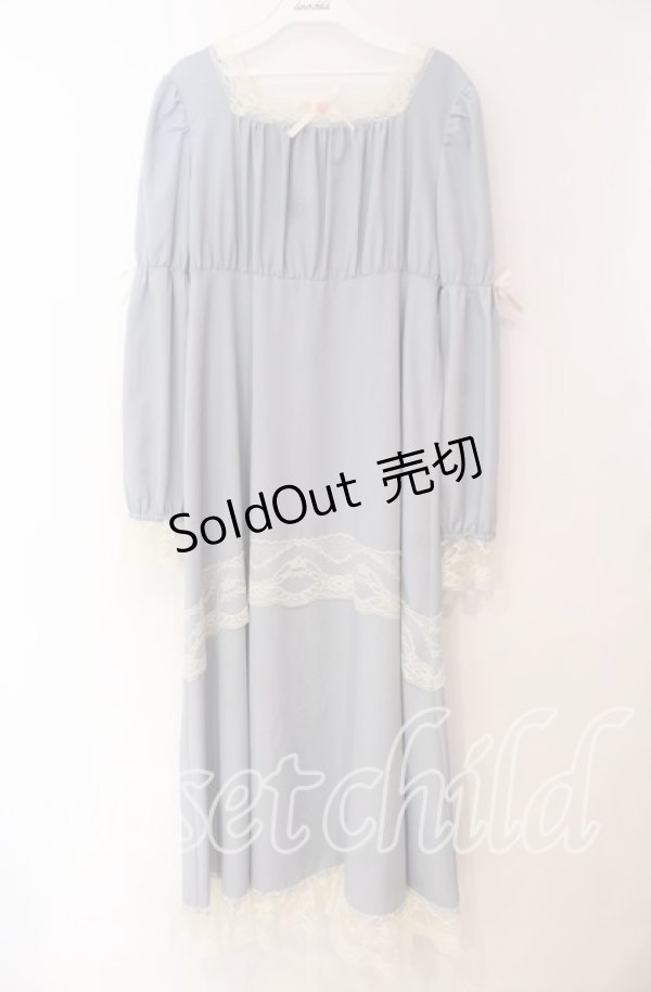 画像1: FLC / レースワンピース（星名桜子） Ｍ サックス O-25-11-10-083-LO-OP-IG-ZT1117M (1)