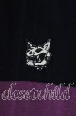 画像2: HELL CAT PUNKS / ワッペンボーダータンクトップ  ブラック×パープル O-25-11-10-084-PU-TO-IG-OS (2)