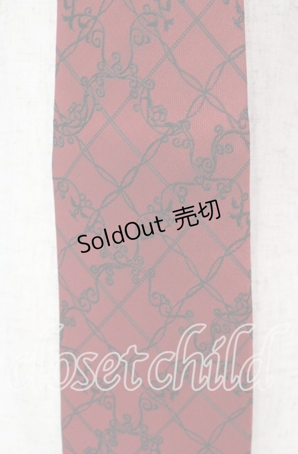 画像2: BPN / ジャガードネクタイ  レッド O-25-11-10-014-GO-ZA-IG-OS (2)