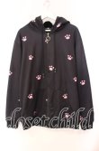 画像1: NieR Clothing / 猫耳付き肉球ZIP OUTER【内側ふわもこ防寒生地】 パーカー  ブラック O-25-11-10-088-PU-TO-IG-ZT322 (1)