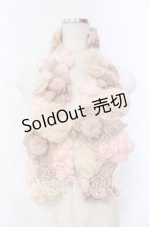 画像: PINK HOUSE / グラデーションフラワーモチーフモヘアストール  ピンク O-25-11-10-002-LO-ZA-IG-OS