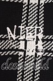 画像2: NieR Clothing / ポケット付き高品質ショート丈カーディガン  ブラック×ホワイト O-25-11-10-095-PU-TO-IG-ZT322 (2)