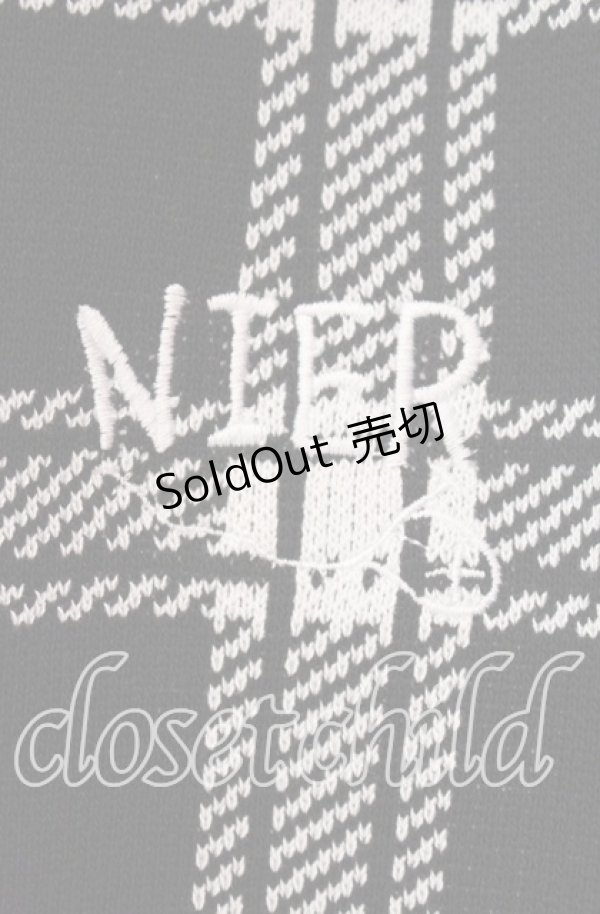 画像2: NieR Clothing / ポケット付き高品質ショート丈カーディガン  ブラック×ホワイト O-25-11-10-095-PU-TO-IG-ZT322 (2)