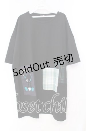 画像: 【SALE】NieR CLOTHING / ポケット付きパッチワークプルオーバー【シエル】  ブラック O-25-11-10-097-PU-TO-IG-ZT318