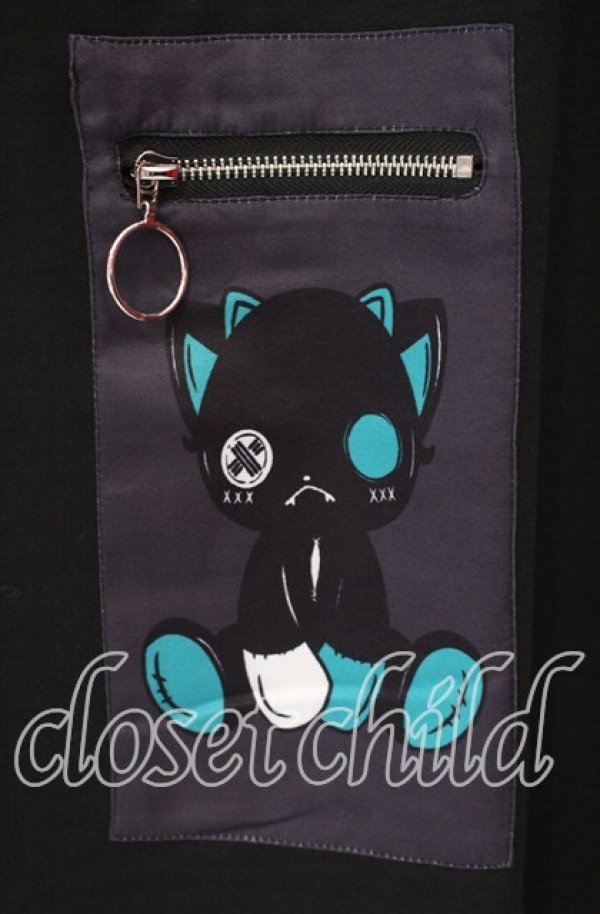 画像2: NieR Clothing / ポケット付きパッチワークプルオーバー【シエル】  ブラック O-25-11-10-097-PU-TO-IG-ZT318 (2)