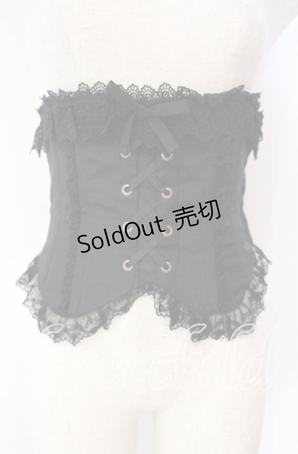 画像1: Innocent World / ボーン入りコルセット L クロ O-25-11-10-016-IW-TO-IG-OS (1)