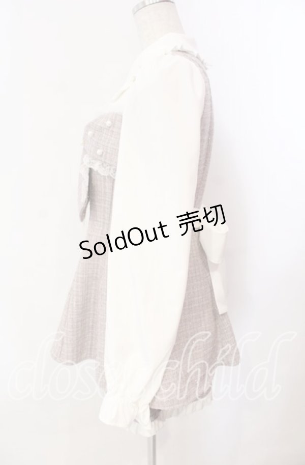 画像3: Ank Rouge / キラキラツイードリボンセットアップ M ピンク O-25-11-10-017-CA-OP-OW-OS (3)