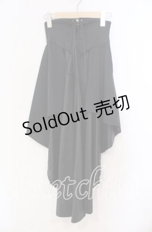 画像: ATELIER BOZ / ヘクトルロングオーバースカート  ブラック O-25-11-10-021-EL-SK-OW-OS