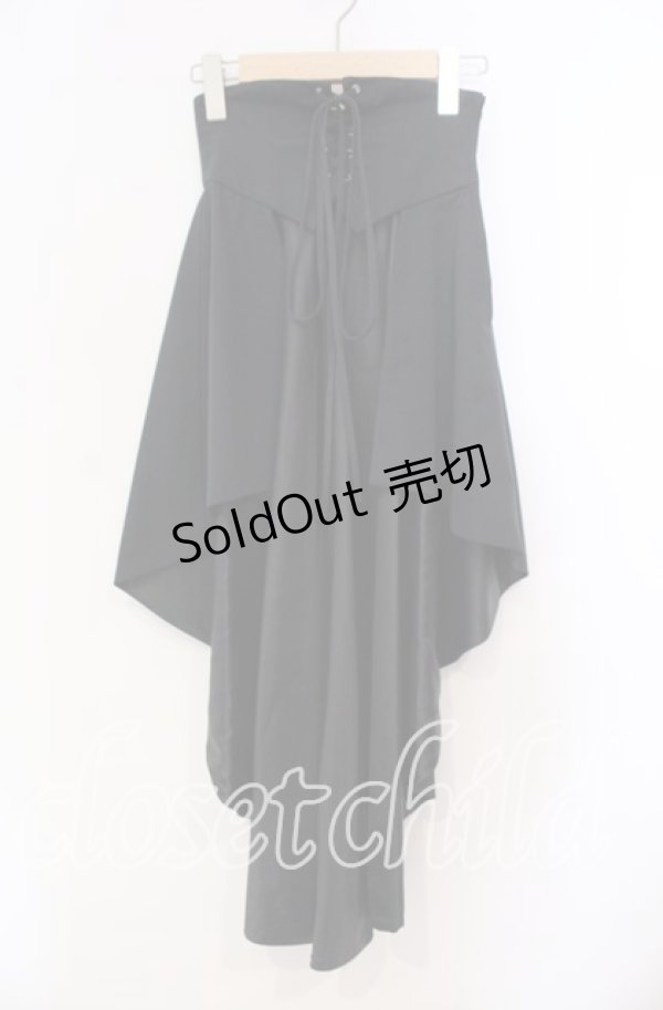 画像1: ATELIER BOZ / ヘクトルロングオーバースカート  ブラック O-25-11-10-021-EL-SK-OW-OS (1)