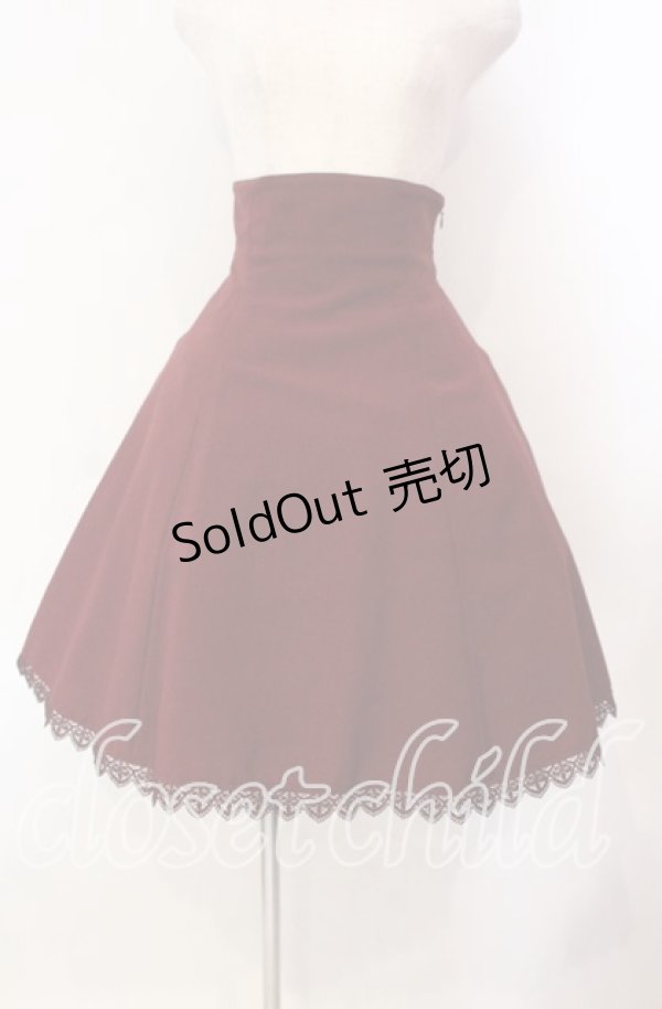 画像1: Innocent World / ユリレースフレアースカート M ワイン O-25-11-10-022-IW-SK-OW-OS (1)