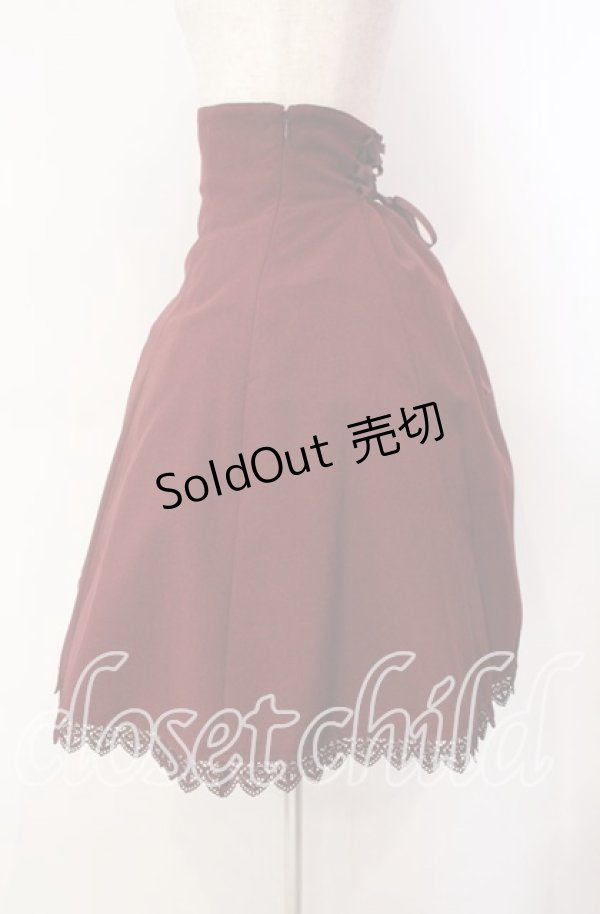 画像3: Innocent World / ユリレースフレアースカート M ワイン O-25-11-10-022-IW-SK-OW-OS (3)