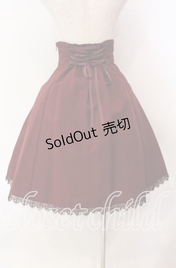 画像4: Innocent World / ユリレースフレアースカート M ワイン O-25-11-10-022-IW-SK-OW-OS (4)