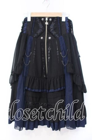 画像: Ozz oneste / My cup of tea スカート  ブラック×ブルー O-25-11-10-025-OO-SK-IG-OS