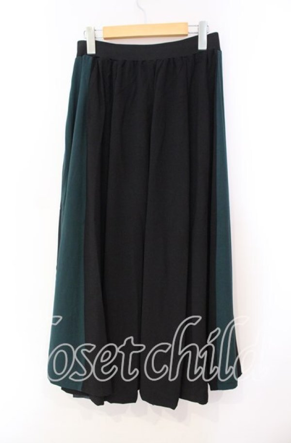 画像3: Qutie Frash / 和柄プリーツロングスカート  グリーン O-25-11-10-027-QU-SK-IG-OS (3)