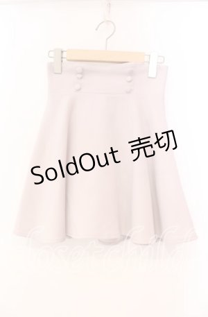 画像: evelyn / クルミボタンフレアスカート  ベージュ O-25-11-10-030-LO-SK-OW-OS