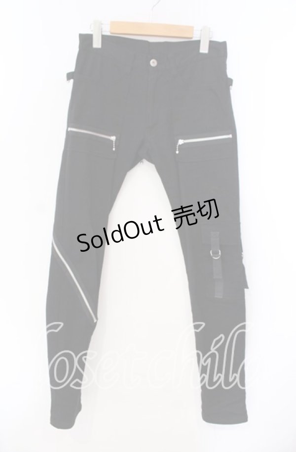 画像1: SEXY DYNAMITE LONDON / ブリーチZIPデザインパンツ XS ブラック O-25-11-10-031-PU-PA-OW-OS (1)