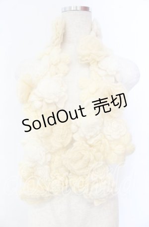 画像: PINK HOUSE / グラデーションフラワーモチーフモヘアストール  アイボリー O-25-11-10-005-LO-ZA-IG-OS