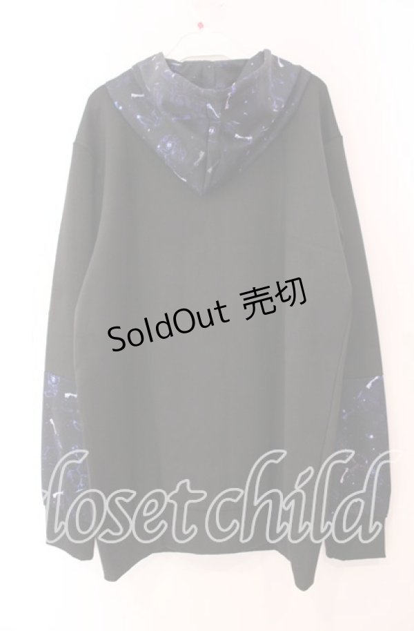 画像3: NieR Clothing / 高品質ブロッキングZIP OUTER【COSMO】 パーカー  ブラック×ブルー系 O-25-11-11-025-PU-TO-IG-OS (3)