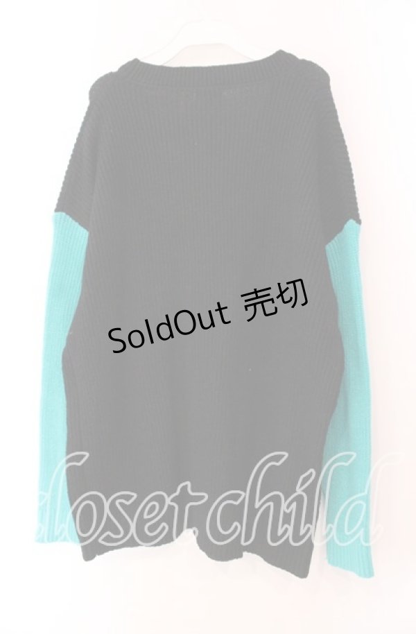 画像3: NieR Clothing / シエル配色ニットカーディガン  ブラック O-25-11-11-029-PU-TO-IG-ZT344 (3)