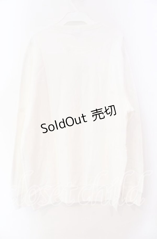 画像2: 【SALE】NieR CLOTHING / プリントトレーナー XL ホワイト 明日から痩せる O-25-11-11-034-PU-TO-IG-ZT318 (2)