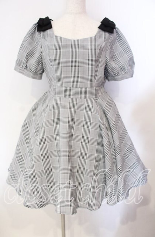 画像1: Amavel / ツインリボンチェックワンピース F クロ O-25-11-11-003-CA-OP-OW-ZT513 (1)