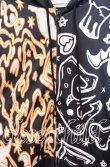 画像2: NieR Clothing / バイカラープリントパーカー  ハロウィン柄 オレンジ×ホワイト×ブラック O-25-11-11-039-PU-TO-IG-ZT339 (2)