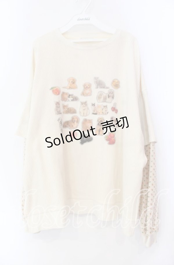 画像1: Candy Stripper / STICKERS LAYERED トップス  アイボリー O-25-11-11-042-PU-TO-IG-OS (1)