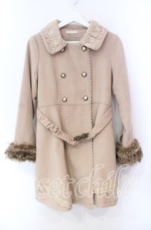 画像: axes femme / レースカラーコート M ベージュ O-25-11-11-044-AX-CO-OW-OS