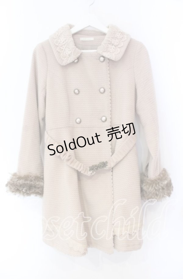 画像1: axes femme / レースカラーコート M ベージュ O-25-11-11-044-AX-CO-OW-OS (1)