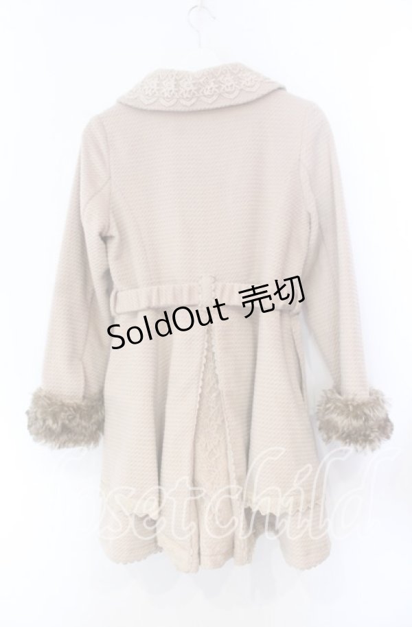 画像4: axes femme / レースカラーコート M ベージュ O-25-11-11-044-AX-CO-OW-OS (4)