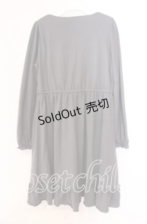 画像3: axes femme / ベロアリボンニットワンピース M グレー O-25-11-11-048-AX-OP-OW-OS (3)