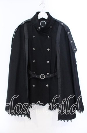 画像: Ozz oneste / ケープコート  ブラック O-25-11-11-050-OO-CO-OW-OS