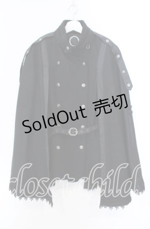 画像: Ozz oneste / ケープコート  ブラック O-25-11-11-050-OO-CO-OW-OS