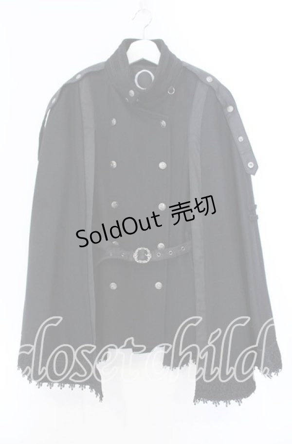 画像1: Ozz oneste / ケープコート  ブラック O-25-11-11-050-OO-CO-OW-OS (1)