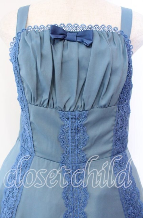 画像2: Chalmiere / シュエットジャンパースカート  ブルー O-25-11-11-004-LO-OP-IG-OS (2)