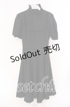 画像: Na+H / 後ろリボンタックワンピース  ブラック O-25-11-11-051-PU-OP-OW-OS