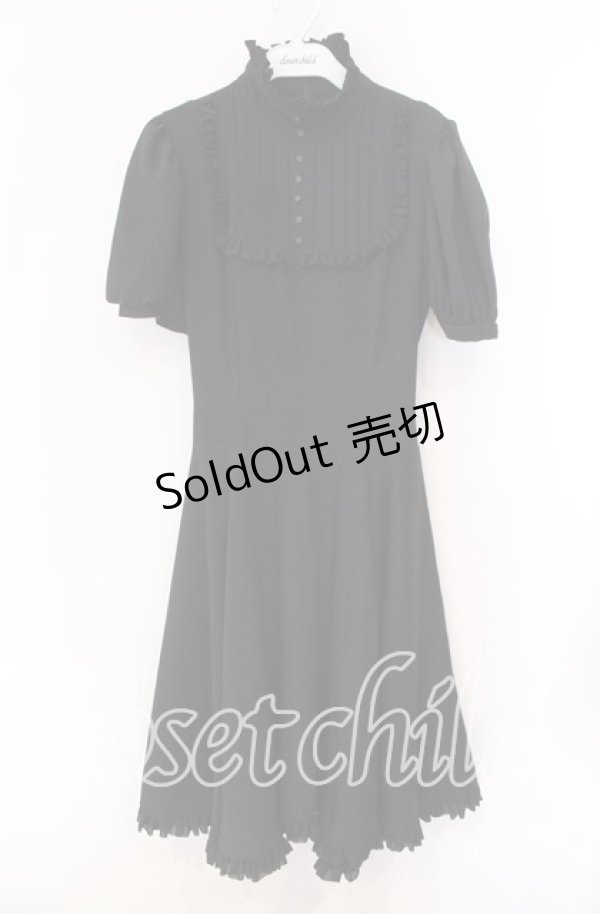 画像1: Na+H / 後ろリボンタックワンピース  ブラック O-25-11-11-051-PU-OP-OW-OS (1)