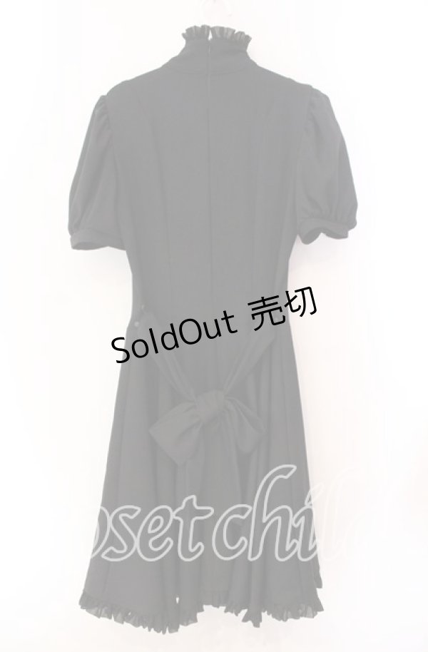 画像3: Na+H / 後ろリボンタックワンピース  ブラック O-25-11-11-051-PU-OP-OW-OS (3)