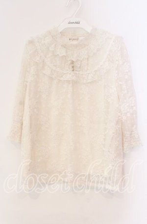 画像: axes femme / アンティーク風レーストップス  アイボリー O-25-11-11-052-AX-TO-IG-OS