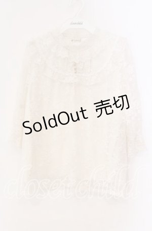 画像: axes femme / アンティーク風レーストップス  アイボリー O-25-11-11-052-AX-TO-IG-OS