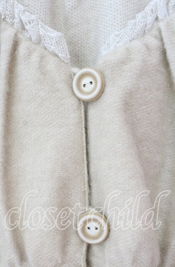 画像2: PINK HOUSE / レース切り替え起毛ジャケット  アイボリー O-25-11-11-056-LO-JA-IG-OS (2)