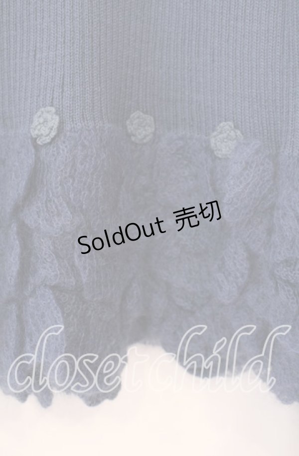 画像2: PINK HOUSE / フラワーモチーフモヘアニット  ネイビー O-25-11-11-059-LO-TO-IG-OS (2)