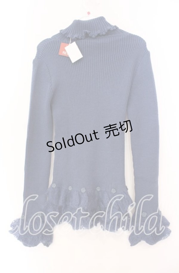 画像3: PINK HOUSE / フラワーモチーフモヘアニット  ネイビー O-25-11-11-059-LO-TO-IG-OS (3)