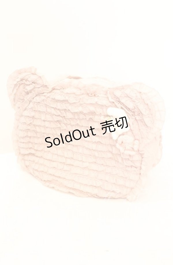 画像1: PINK HOUSE / Teddyシルエットフリルバッグ  ピンク O-25-11-11-1001-LO-BG-OW-OS (1)
