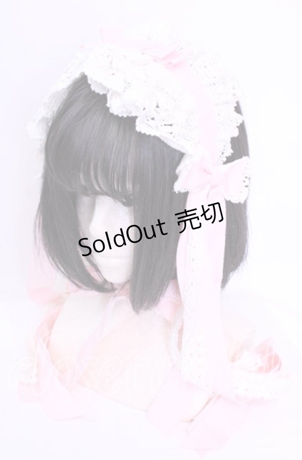 画像1: BABY, THE STARS SHINE BRIGHT / ロングリボンレースヘッドドレス  ピンク×シロ O-25-11-11-1038-BA-AC-IG-OS (1)