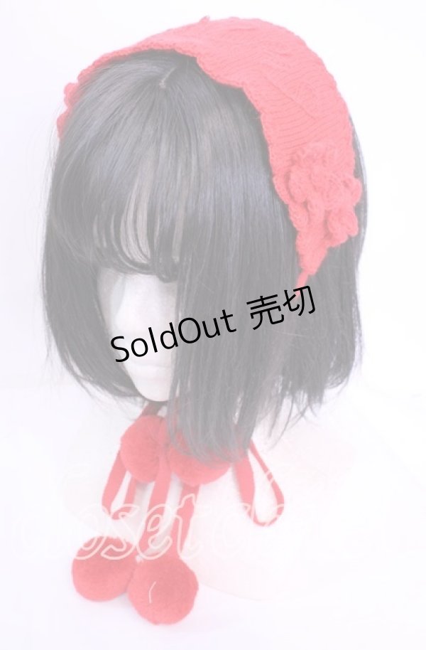 画像1: MILK / ニットヘッドドレス  アカ O-25-11-11-1039-ML-AC-IG-OS (1)