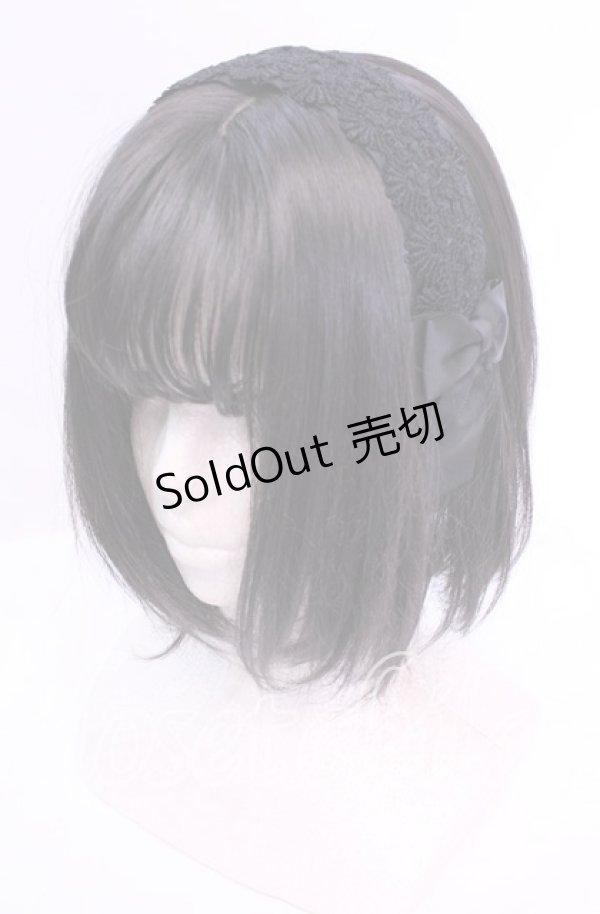 画像1: m petit by misako / TT*AMレースカチューシャ  クロ O-25-11-11-1041-LO-AC-IG-OS (1)